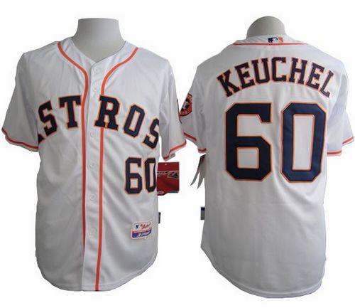 Astros #60 Dallas Keuchel White Cool Base Stitched MLB Jersey - Click Image to Close